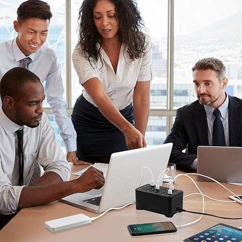 Miniatura 7 de Cargador de 30 puertos, estación de carga USB, cargador rápido USB, reconocimiento de carga inteligente, adecuado para viajes, reuniones familiares,