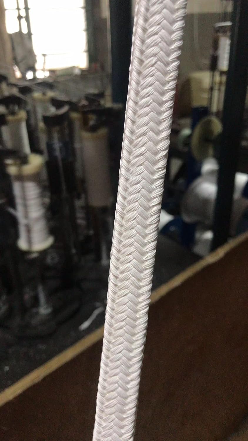 Polytetrafluoroethylene PTFE Gland Packing Rope Thread Cord Square Cross Section Sealing Material 10 Meters (8mm*8mm)