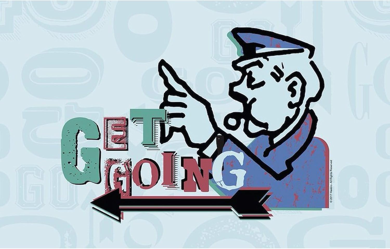 CafePress Monopoly Get Going Sticker Rectangle Bumper Sticker Car Decal