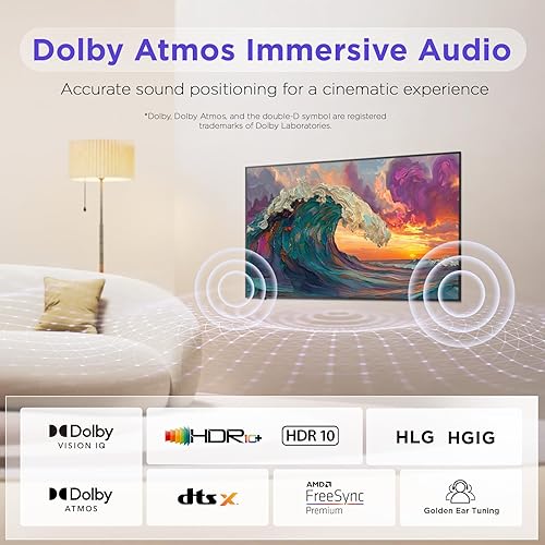 Miniatura 8 de iFFALCON Smart TV Class QLED 4K de 55 pulgadas, marco de fotos ultrafino, 144Hz, HDR, modo artístico con arte AI, amplia gama de colores, Dolby