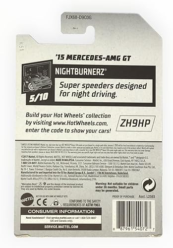 Miniatura 2 de Hot Wheels Mercedes AMG GT '15, Nightburnerz 510