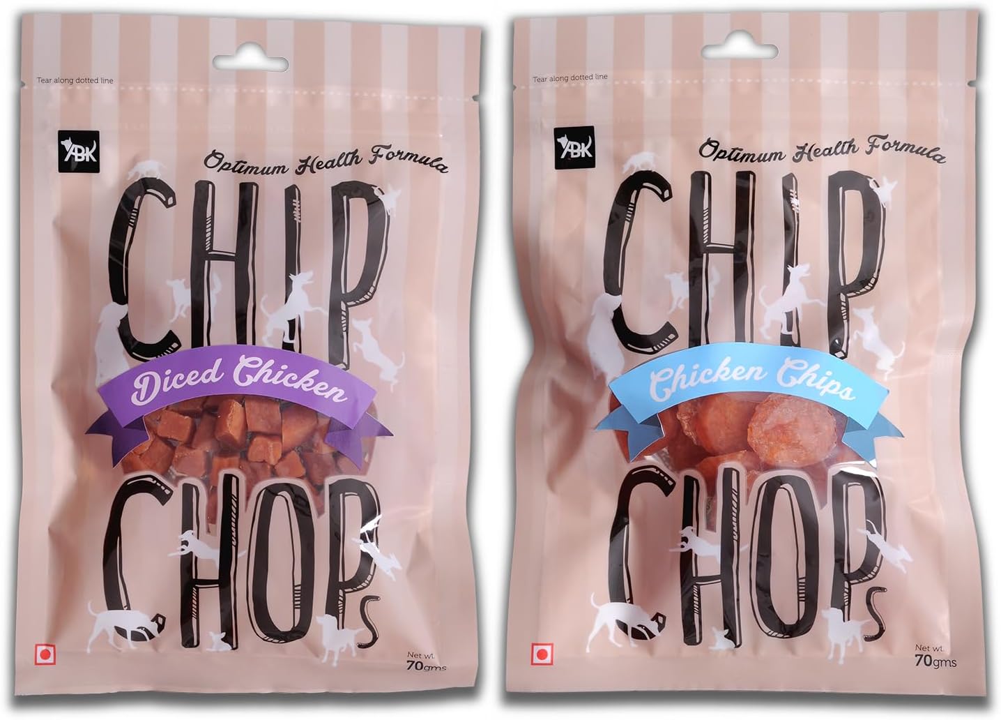 Combo of Diced Chicken and Chicken Dog Treat, Highly Nutritional & Digestible, Suitable for All Dog Breeds-(Pack of 2)