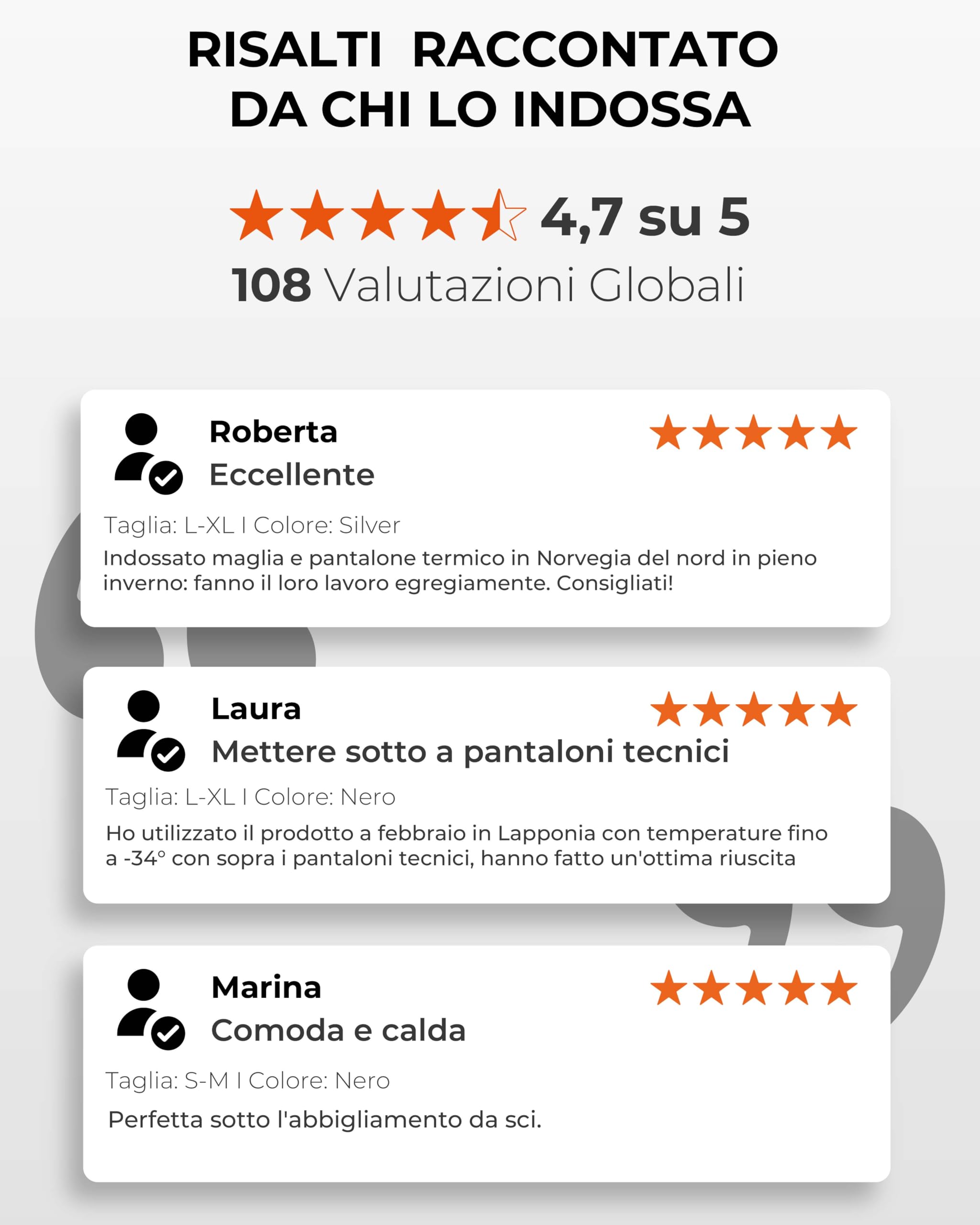 Risalti Calzamaglia Termica Donna Merino Tech - Leggings Termici Donna in Lana Merino, Intimo Invernale Senza Cuciture - Made in Italy