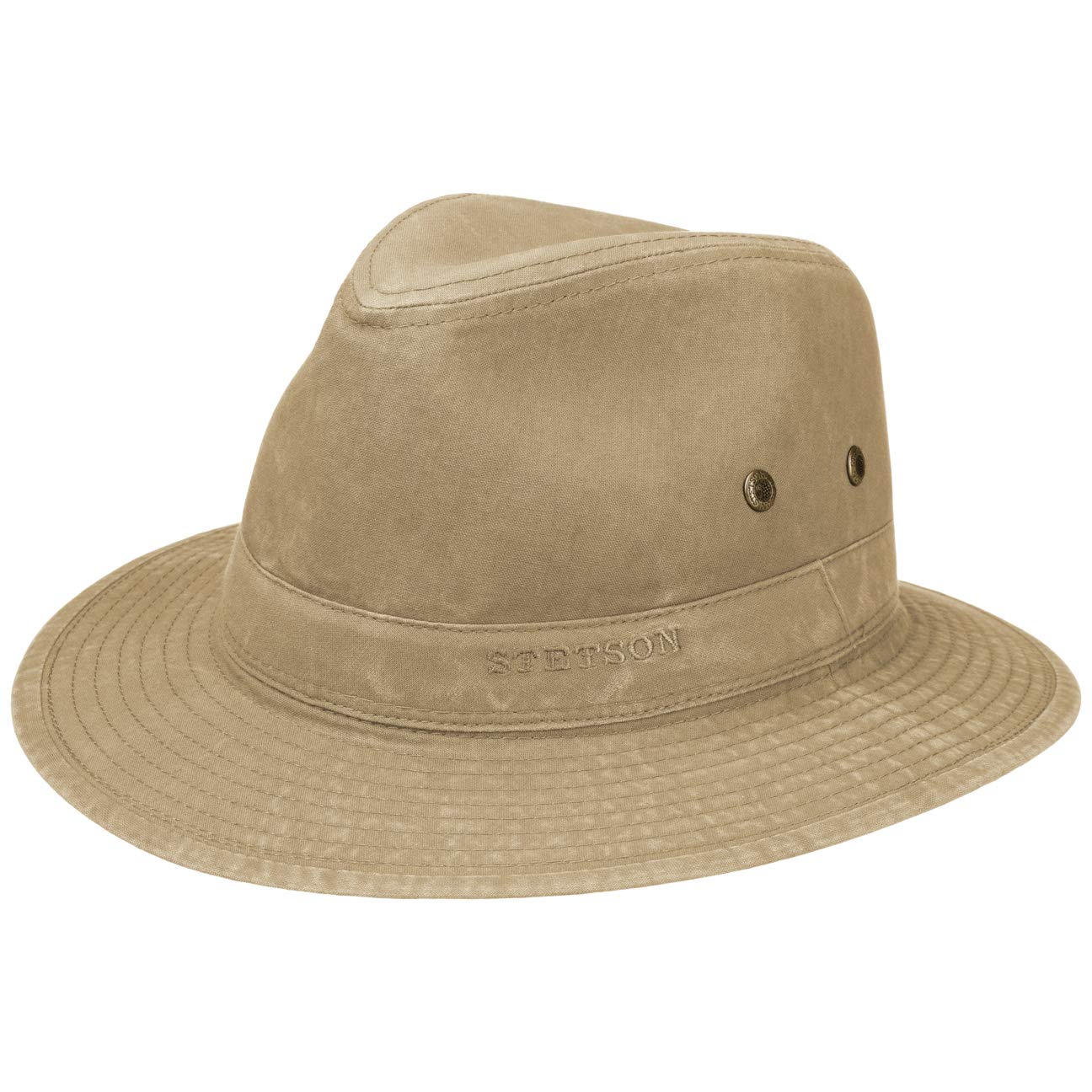 Stetson Organic Cotton Traveller Hat Men Beige 6 3/4-6 7/8