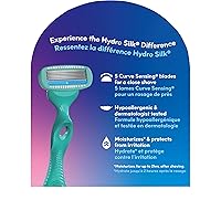 Vista 2 de Schick Hydro Silk Sensitive - Recambios de cuchillas de afeitar para mujer, 4 unidades, maquinillas de afeitar de 5 cuchillas para piel sensible