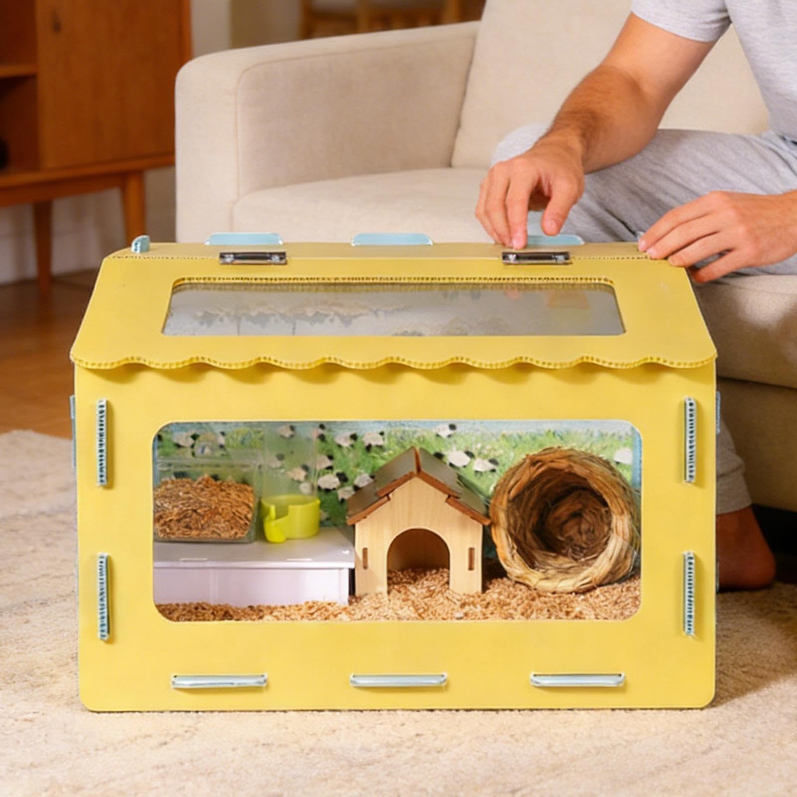 Criadora de pollos, caja transpirable resistente a las mordeduras, kit de caja de incubadora de codorniz, para principiantes, adultos, aficionados a las aves de corral, espacio pequeño, patio trasero
