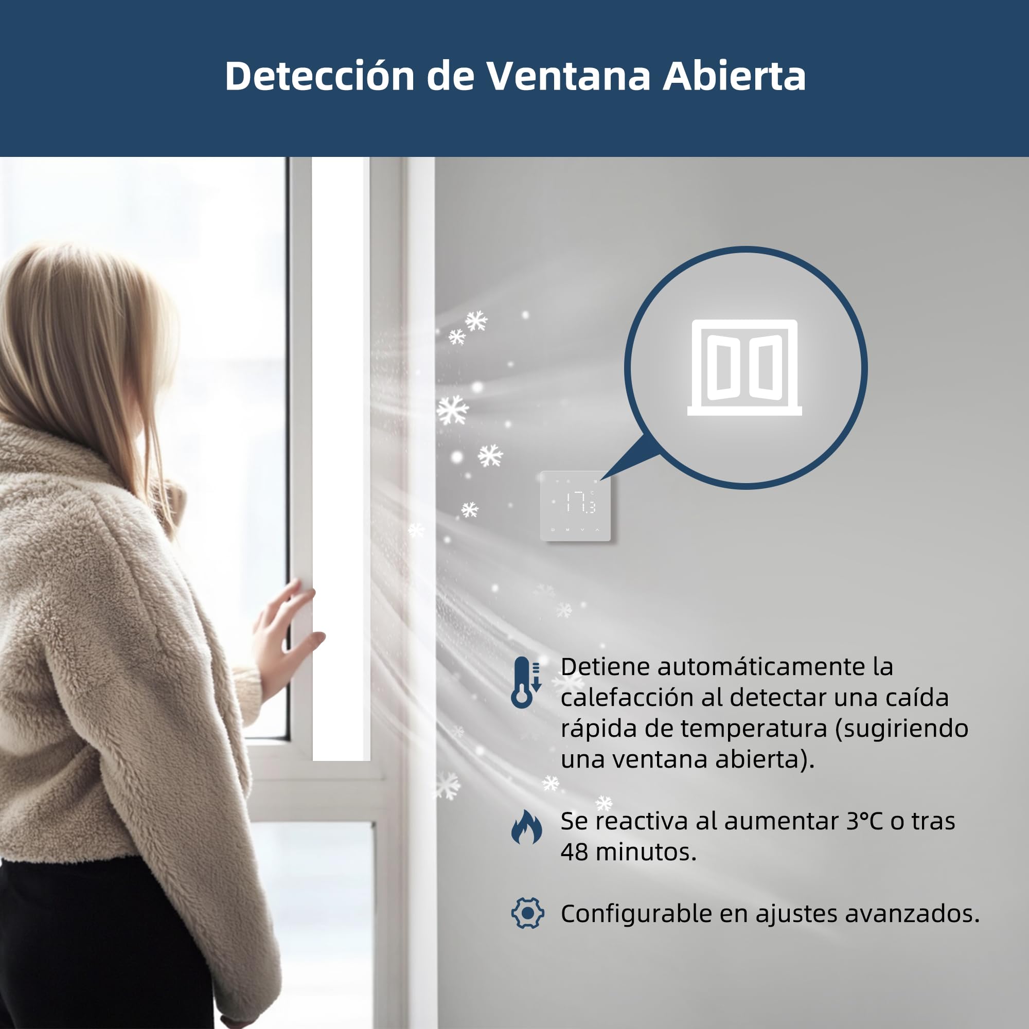 Beok Termostato eléctrico para calefacción por Suelo Radiante WiFi Termostato de calefacción programable por días con Sensor, Compatible con Tuya Alexa TGM50-EP-WIFI 16A