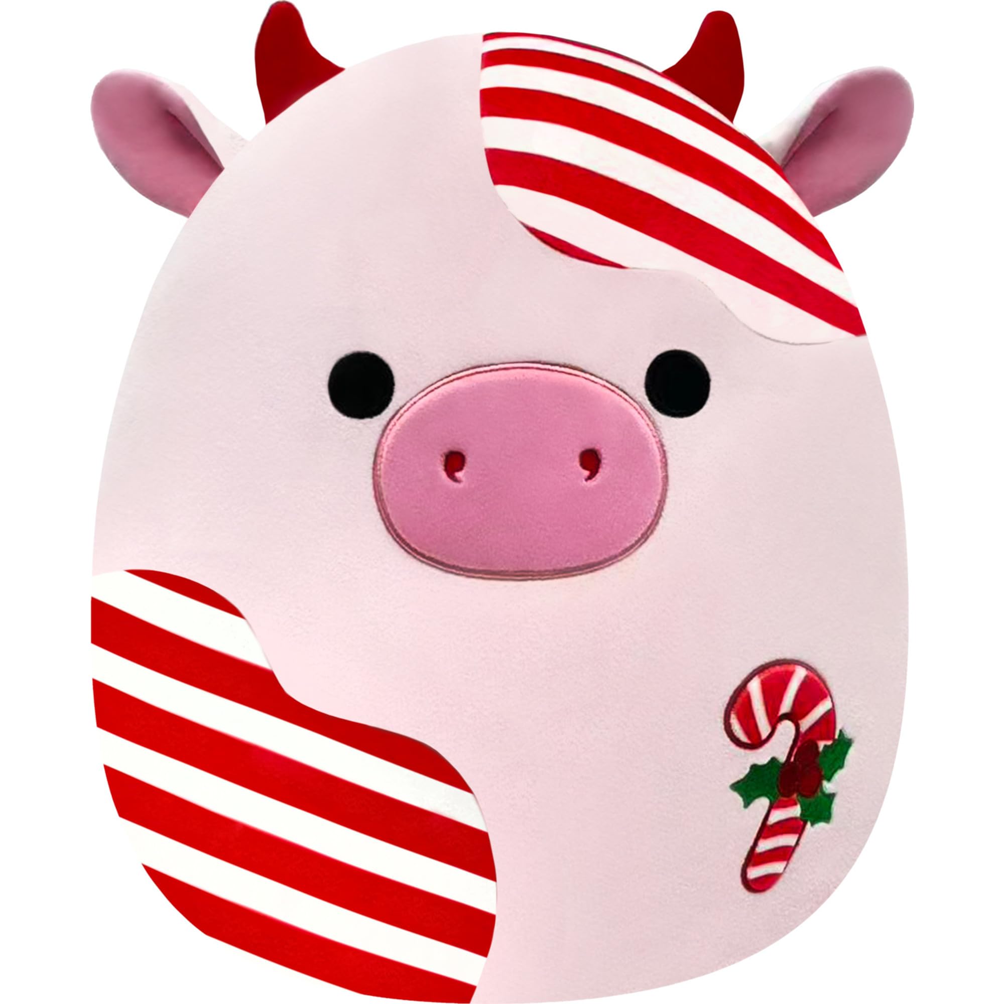 Original Squishmallows 14-Inch Patton the Red Peppermint Cow Plush