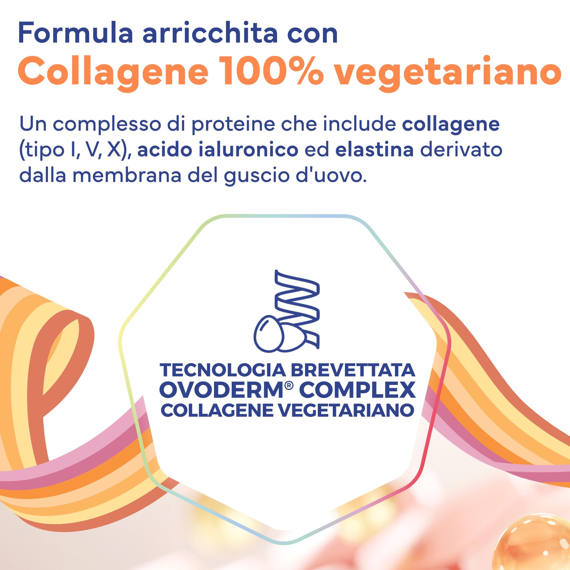 UPSA x Nourished Collagene Hair and Skin, con Biotina, 60 Gummies, Bipacco | Integratore Alimentare per benessere di pelle e capelli, con Ovoderm, Rame, Biotina, Gusto Frutta, Senza Zucchero Vegetariano