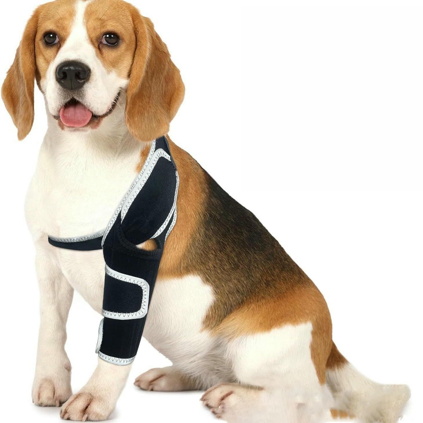 Hunde-Schulterbandage - Atmungsaktive und abriebfeste Ellbogenschützer für Hunde, verhindert Lecken und bietet Unterstützung