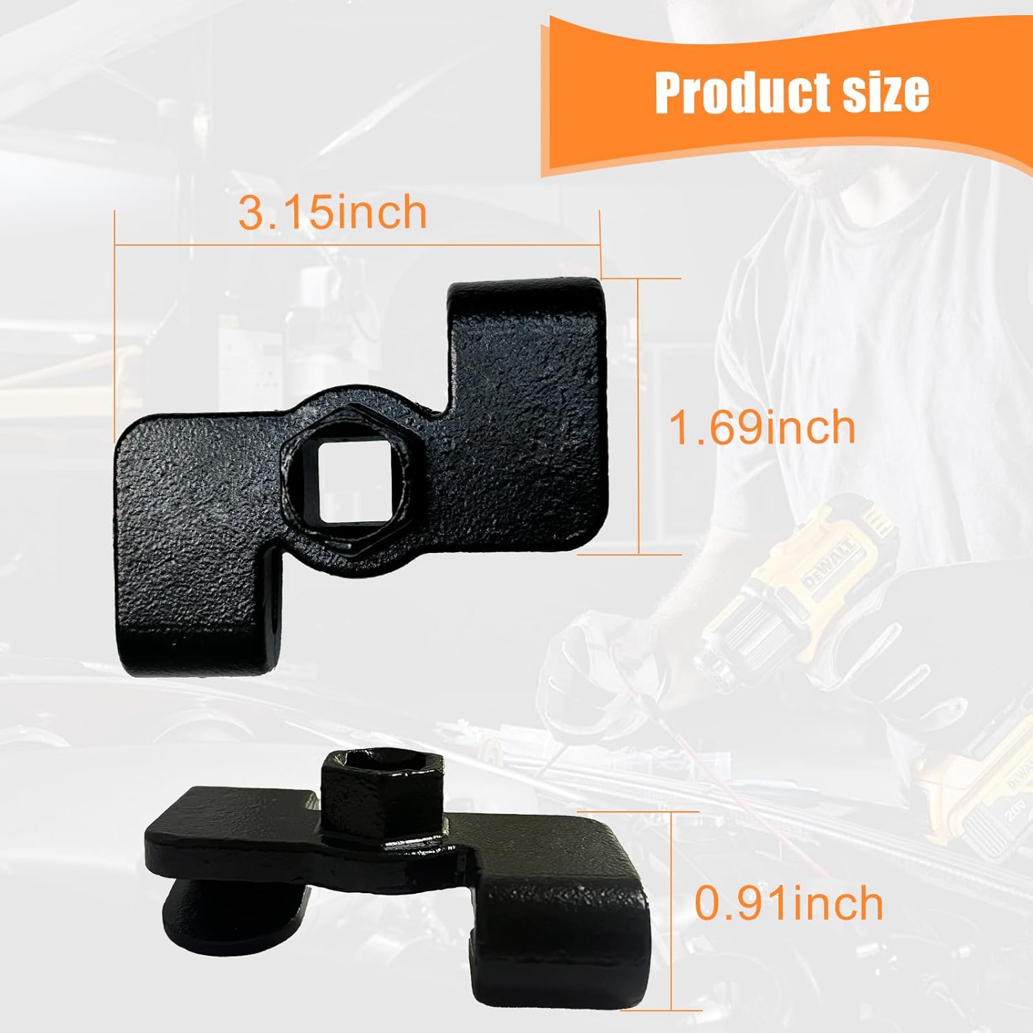 2 Pcs Wrench Extender Tool Bar Set for 1/2 Inch Drive Breaker Bars Universal Wrench Extension Adaptor Extend Wrenches Tool (Wrench Adapters)