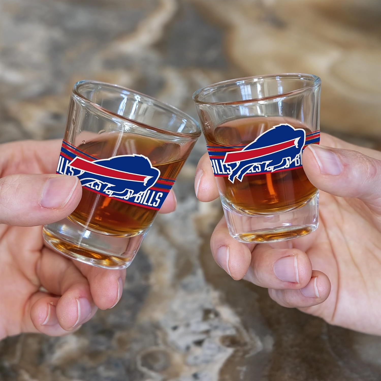 Rico Industries NFL Football Buffalo Bills Standard 1.7oz Shot Glass Durable Barware for Game Day & Home Bars