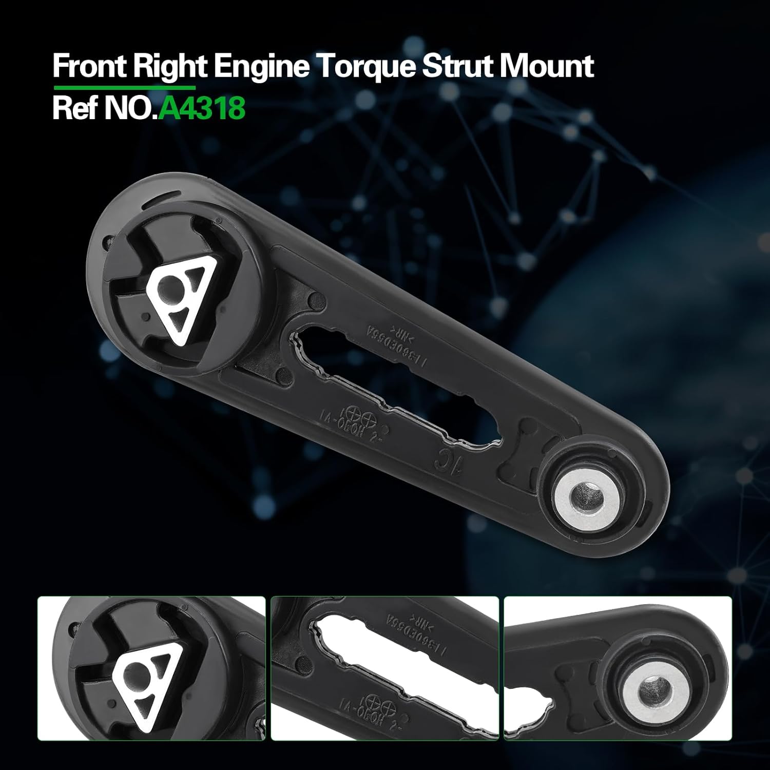 Engine Motor and Trans Mount Kit Compatible with NV200 2013-2021 & City Express 2015-2018 2.0L L4 Engine, OE A4323 112101FC0A A4309 112201KF0A A4318 113609SF0A A4358 113503LM0A Set of 4