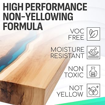 Epoxy Resin Pro 64 Oz Kit Clear High-Gloss Finish for Coating Wood, Concrete, Stone & More | Strong, Durable, Self-Leveling | Perfect for Arts & Crafts, Table Tops & More!