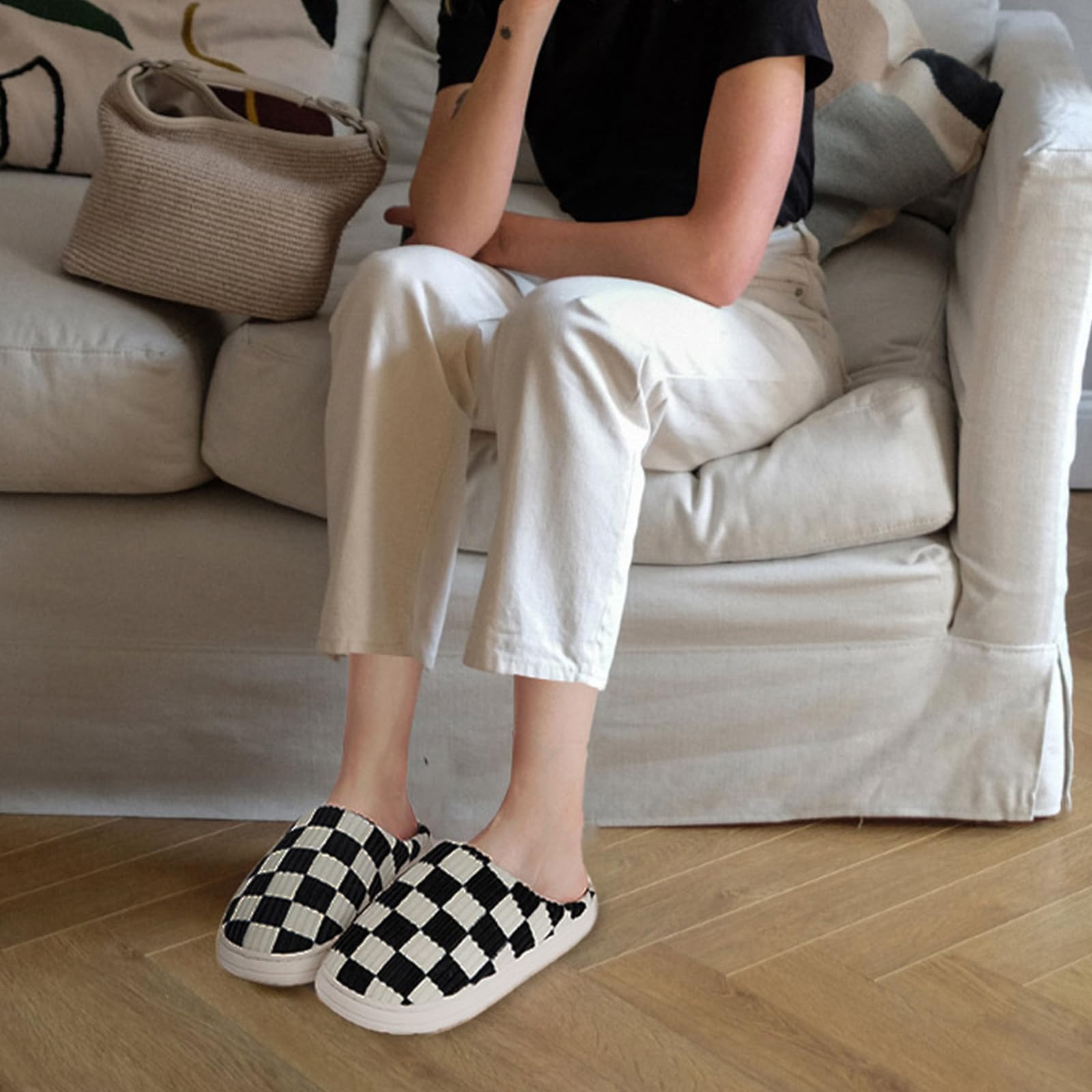 Waysoland Pantofole Donna Uomo Invernali,Ciabatte Donna Uomo Invernali Fuzzy Memory Foam Scivolare su Suola antispuggente Camera da letto Pantofole soffici Interno Esterno