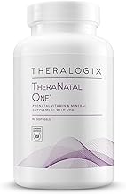 Theralogix TheraNatal One Prenatal Vitamin - 90-Day Supply - Prenatal Multivitamin with DHA, Vitamin D3, Methylated Folate, Iron & More to Support a Healthy Pregnancy* - NSF Certified - 90 Softgels