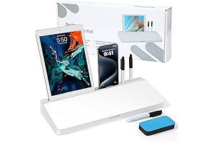 Glass Dry Erase Whiteboard with Storage for Desks