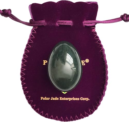 Miniatura 1 de Huevo auténtico de jade nefrita, huevo Yoni sin perforar de Polar Jade (mediano 1.693 x 1.181 in)