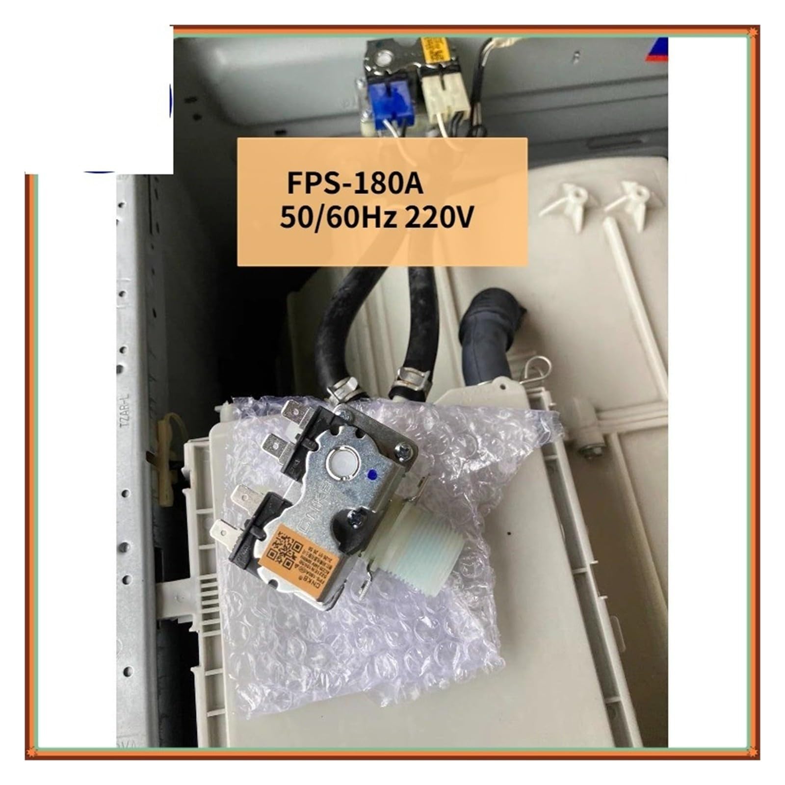 5221EN1005B FPS - Válvula Solenoide De Entrada De Agua 180A 220V 50/60Hz, Compatible con LG, Pieza De Repuesto for Lavadora, Válvula De Agua for Lavadora, Entrada De Lavadora