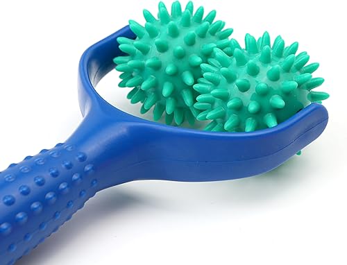 Miniatura 6 de 2 bolas de masaje de mano con pinchos, compactas y portátiles, herramientas de relajación muscular con mango profundo para aliviar el dolor y la