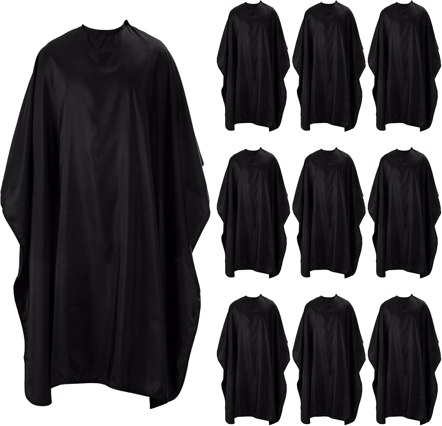 Black Professional Barber Cape Waterproof Hair Cutting Cape for Adults,Hairdresser Salon Cape with Adjustable Snap Closure