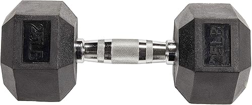 Miniatura 3 de BalanceFrom Mancuerna hexagonal con revestimiento de goma en pares, individuales o juego