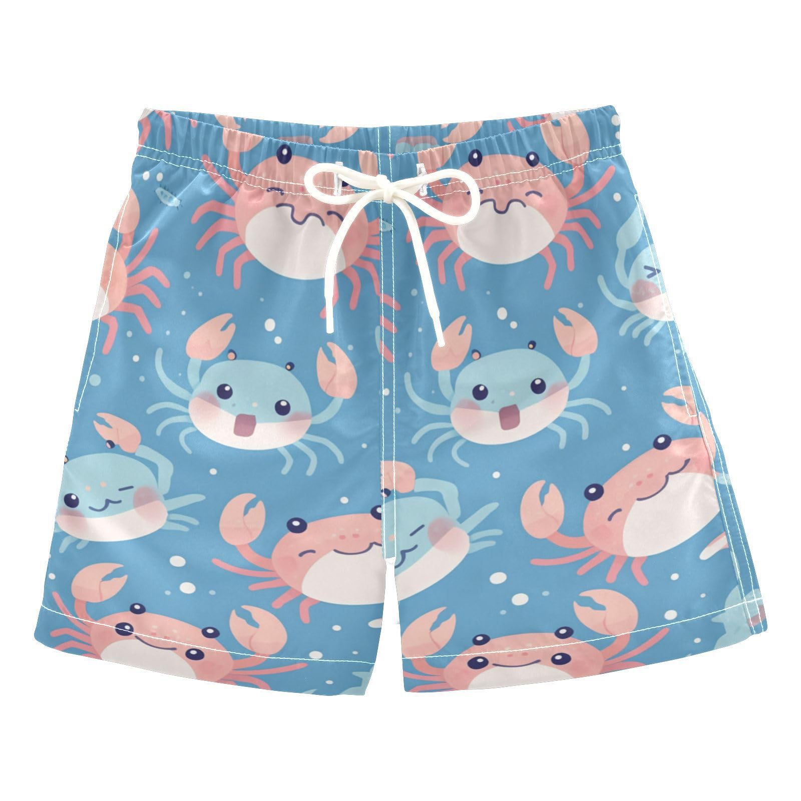 Zathe Crab Navy Blue Cute Toddler Swim Suit Teen's Presents Boys Toddler Joggin Shorts Kids Swimwears Son's Presents S 7Y