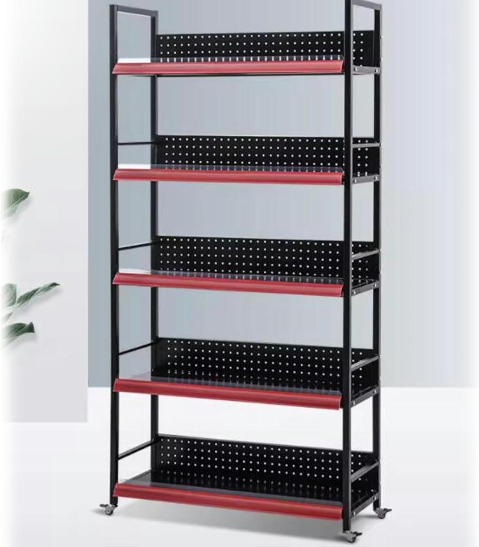 Amazon｜スナックスーパーマーケットディスプレイ棚、ホイール付き