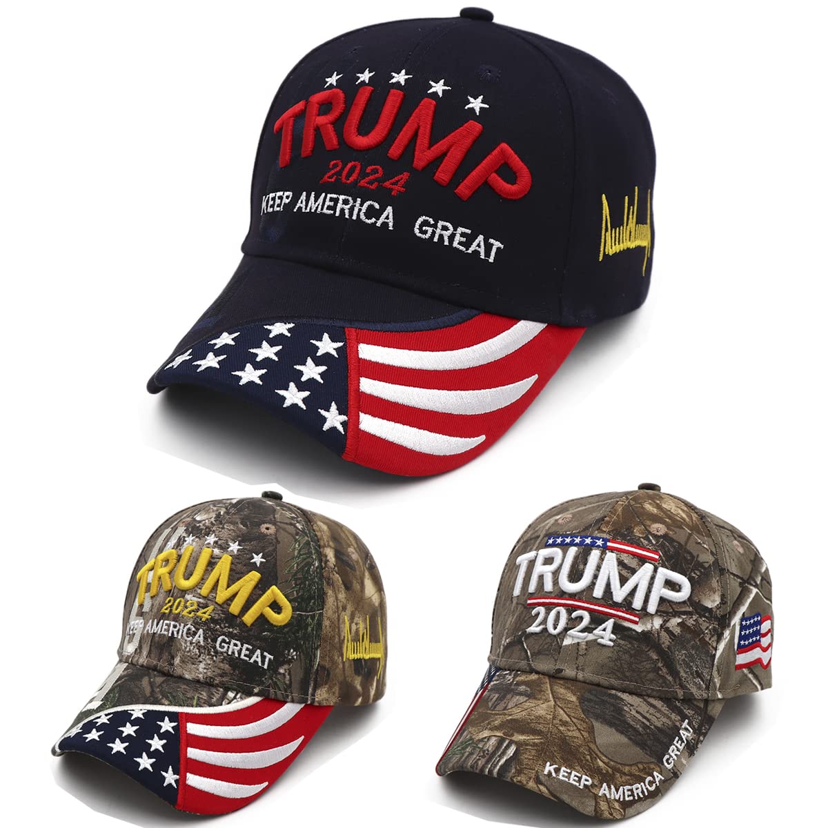 Generic2024 Hat Keep America Great Hat MAGA Camo Embroidered Adjustable Baseball Cap