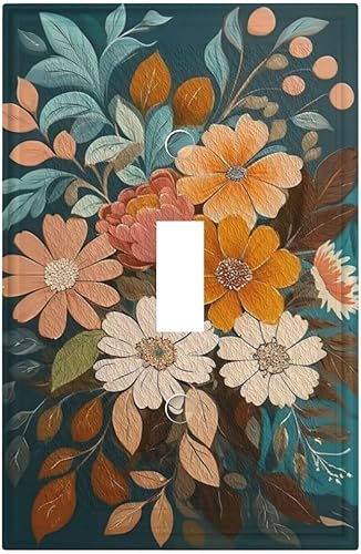 Miniatura 141 de Cubiertas Decorativas de Arte para Interruptores de Luz, Hojas de Otoño, Placa de Pared de Palanca Individual, Cubierta Decorativa de Interruptor,