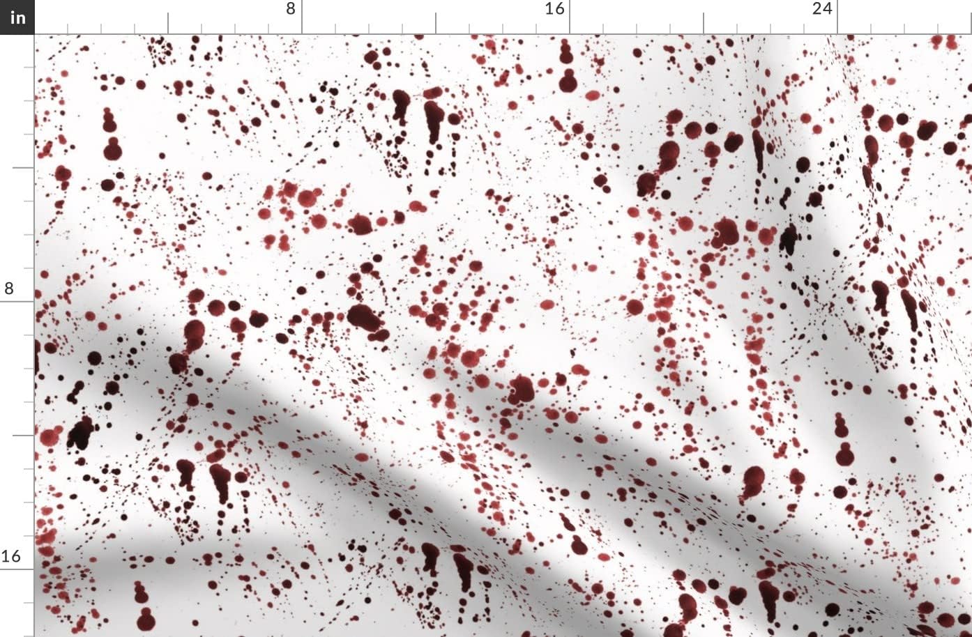 Spoonflower Fabric - Red Ink Splatter Paint Gothic Halloween Spooky Costume Blood Vampire Printed on Organic Cotton Sateen Fabric by The Yard - Sewing Quilting Apparel Home Decor