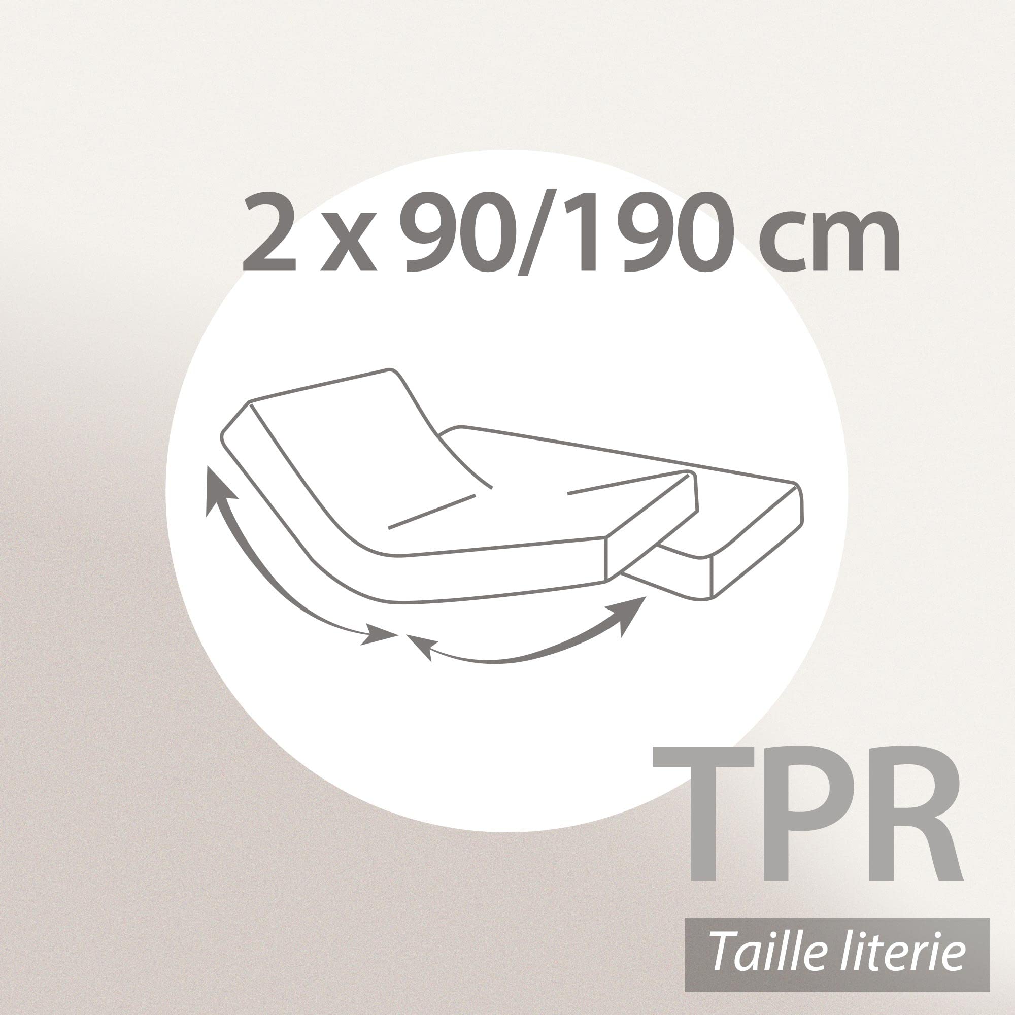 Linnea Protège Matelas Absorbant 2x90x190 Antonin spécial lit articulé TPR