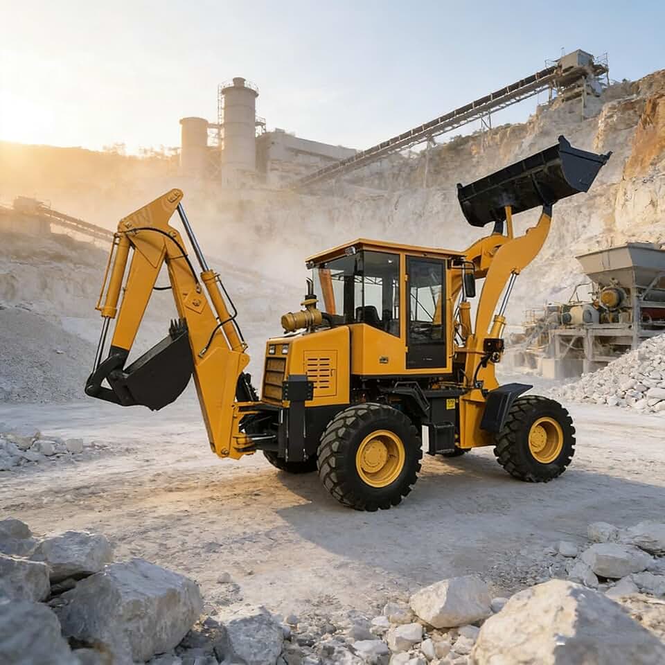 Compact Backhoe Loader Mini Excavator Tractor Rear Backhoe Digger Machine
