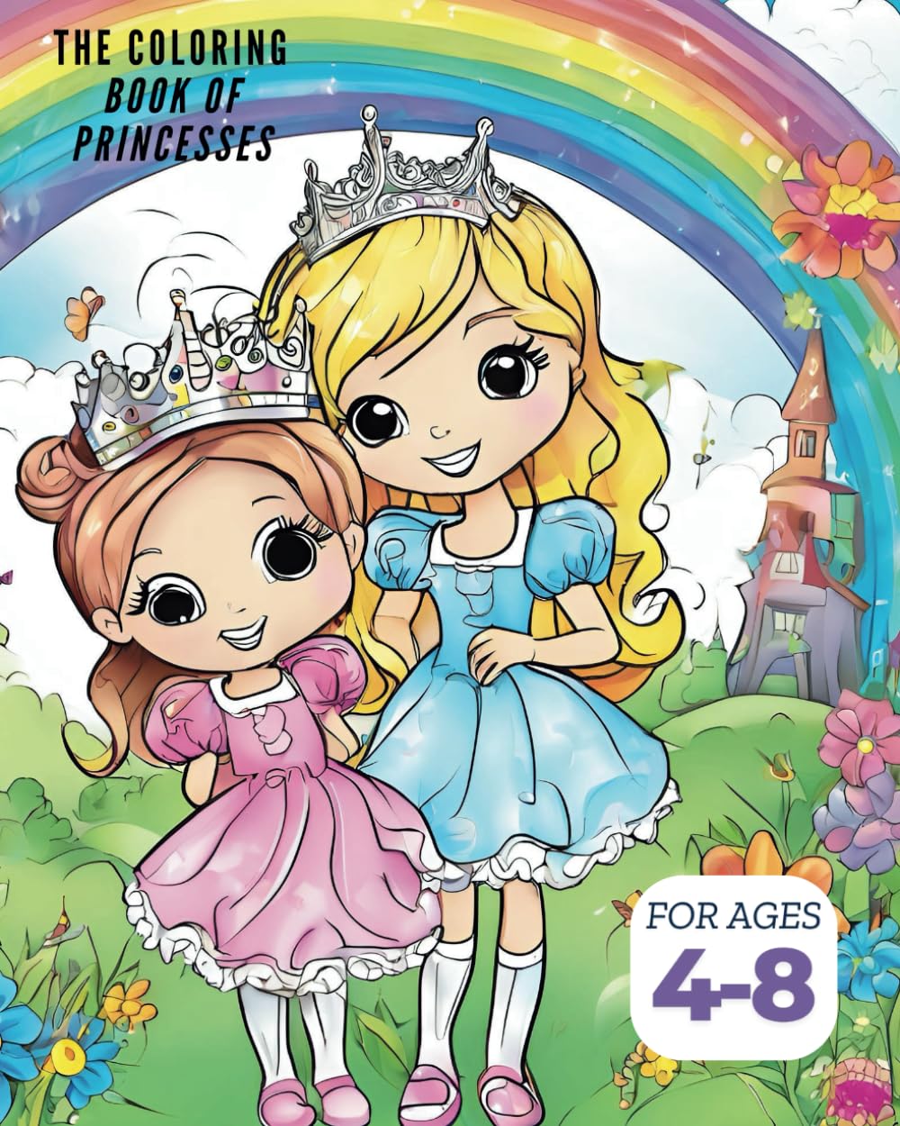 Princess coloring book: Over 40 Coloring Pages of Princesses and Castles for Girls Ages 4-8