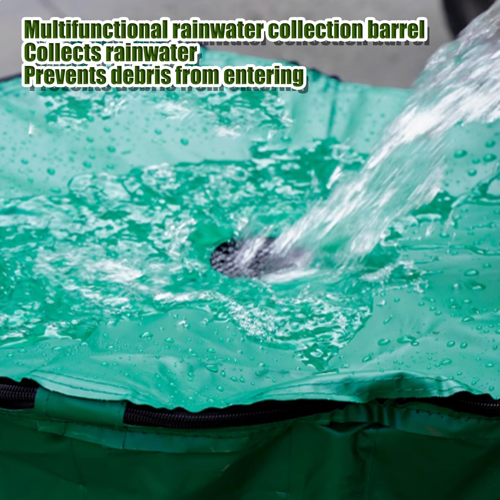 Barril de recolección de agua de lluvia de 1250 L, tanque de almacenamiento de agua plegable para jardinería e riego ecológicos, solución duradera de recolección de agua