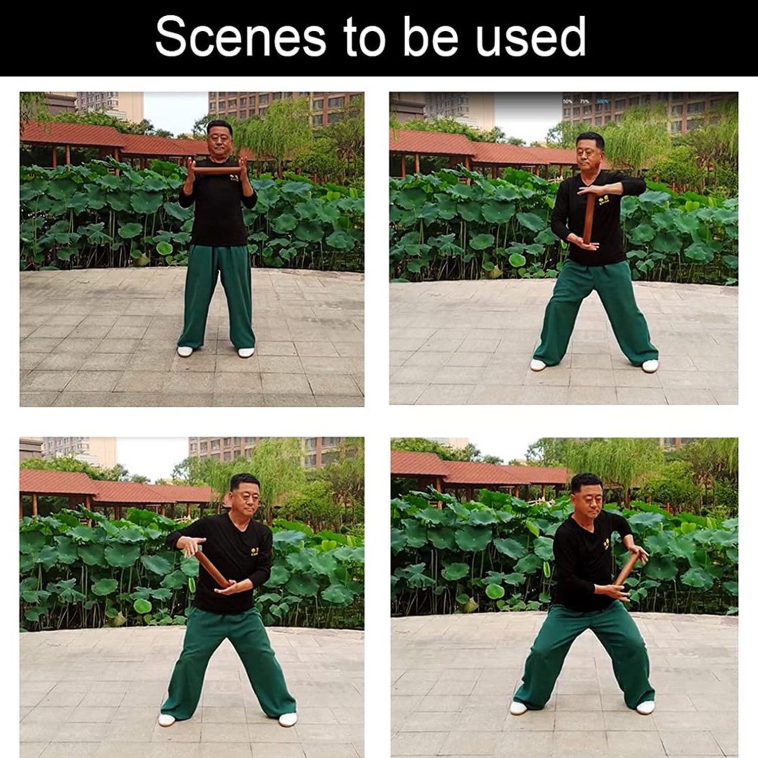 Bâton De Tai Chi Règle Bâtons D'entraînement pour Le Tai Chi Bâton De Tai Chi d'arts Martiaux Règle De Tai Chi Qigong Tai Chi Bang Traditionnel pour l'exercice De Moring Âgé 40 * 4.0cm