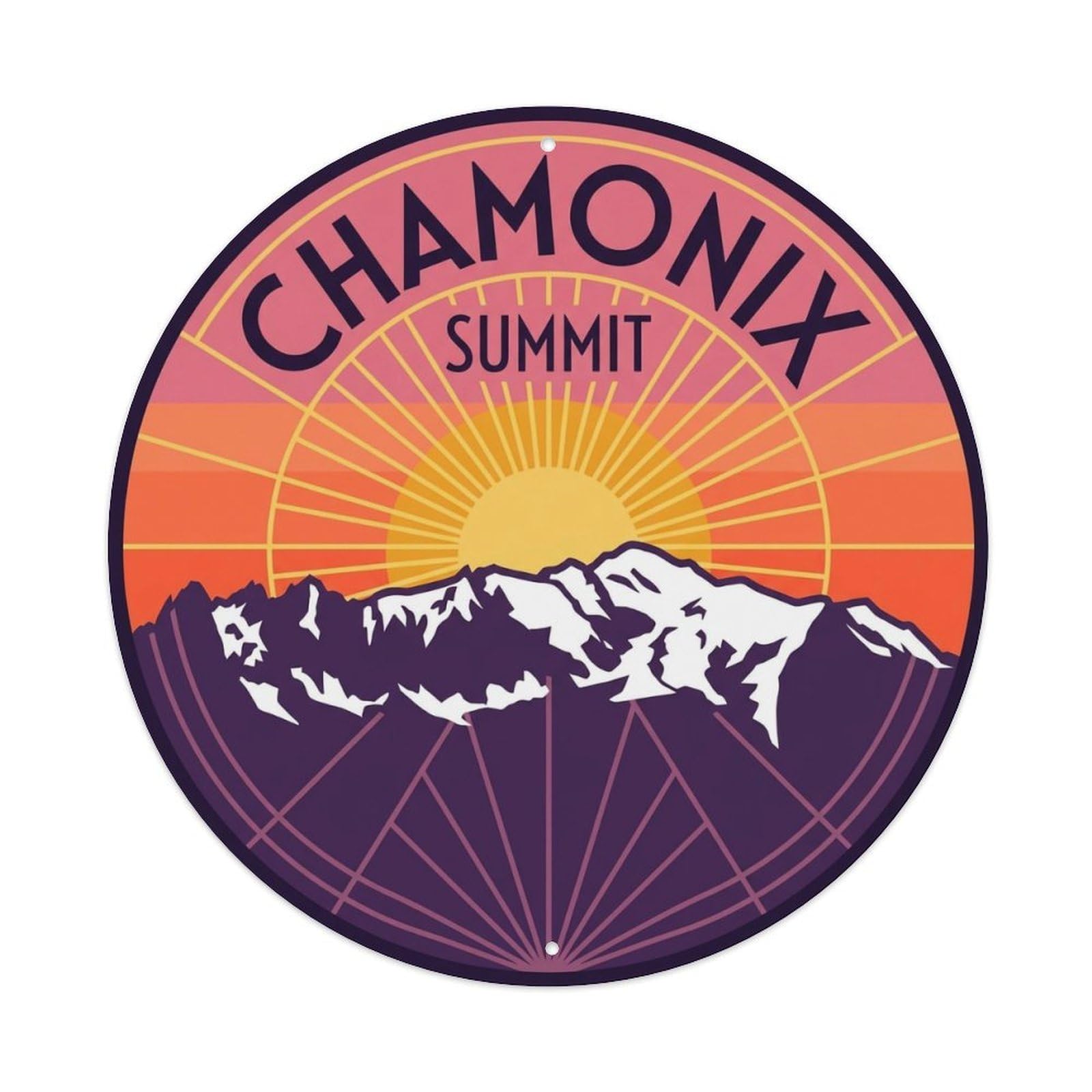 Vintage Travel Chamonix France Voyage Metal Tin Sign