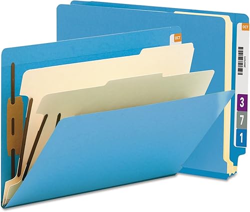 Miniatura 2 de Smead Carpeta de clasificación con pestaña final, carta, recta, 2 divisores, verde, 10 por caja (26837)