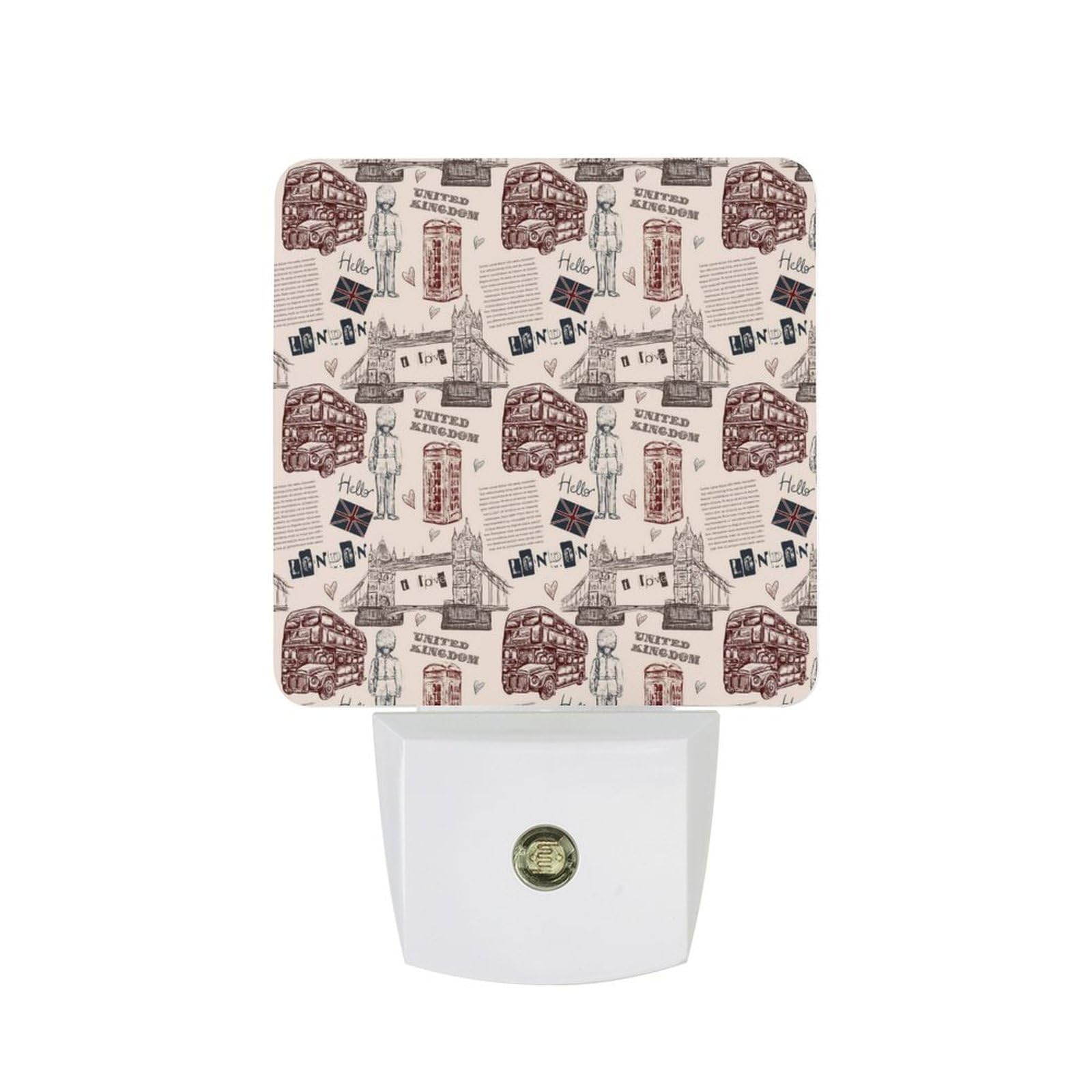 Nqrxadcrt Style London Landmark Symbols Night Light Plug In Wall Lights Bedside Lamp Bedrooms Home Hallways Decoration