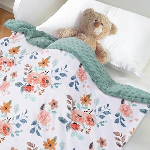 Miniatura 8 de BORITAR Manta de bebé para niñas, súper suave, de doble capa, con respaldo de puntos, para bebés pequeños con girasoles amarillos impresos, 50 x 60