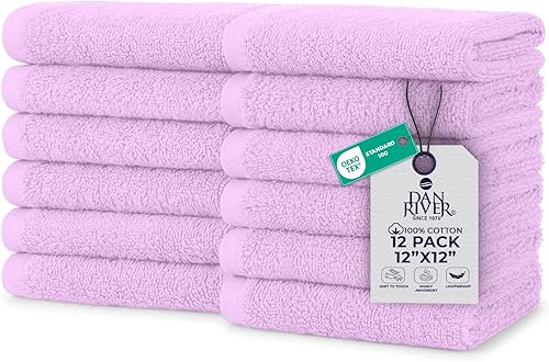 Vista 152 de DAN RIVER Juego de 4 toallas de baño, 27 x 54 pulgadas, 100% algodón, más grandes y ligeras, de secado rápido, súper suaves y absorbentes, toallas