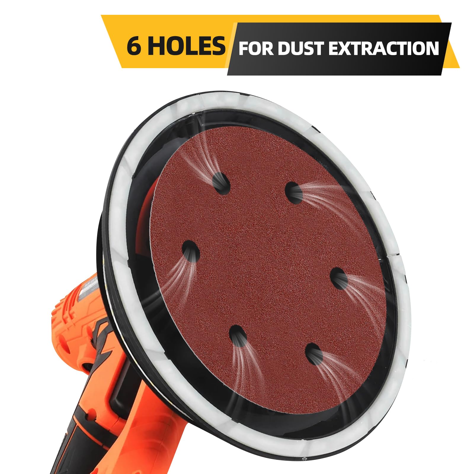 50 Sanding Discs - 9" Grit Set for Drywall Sander -6