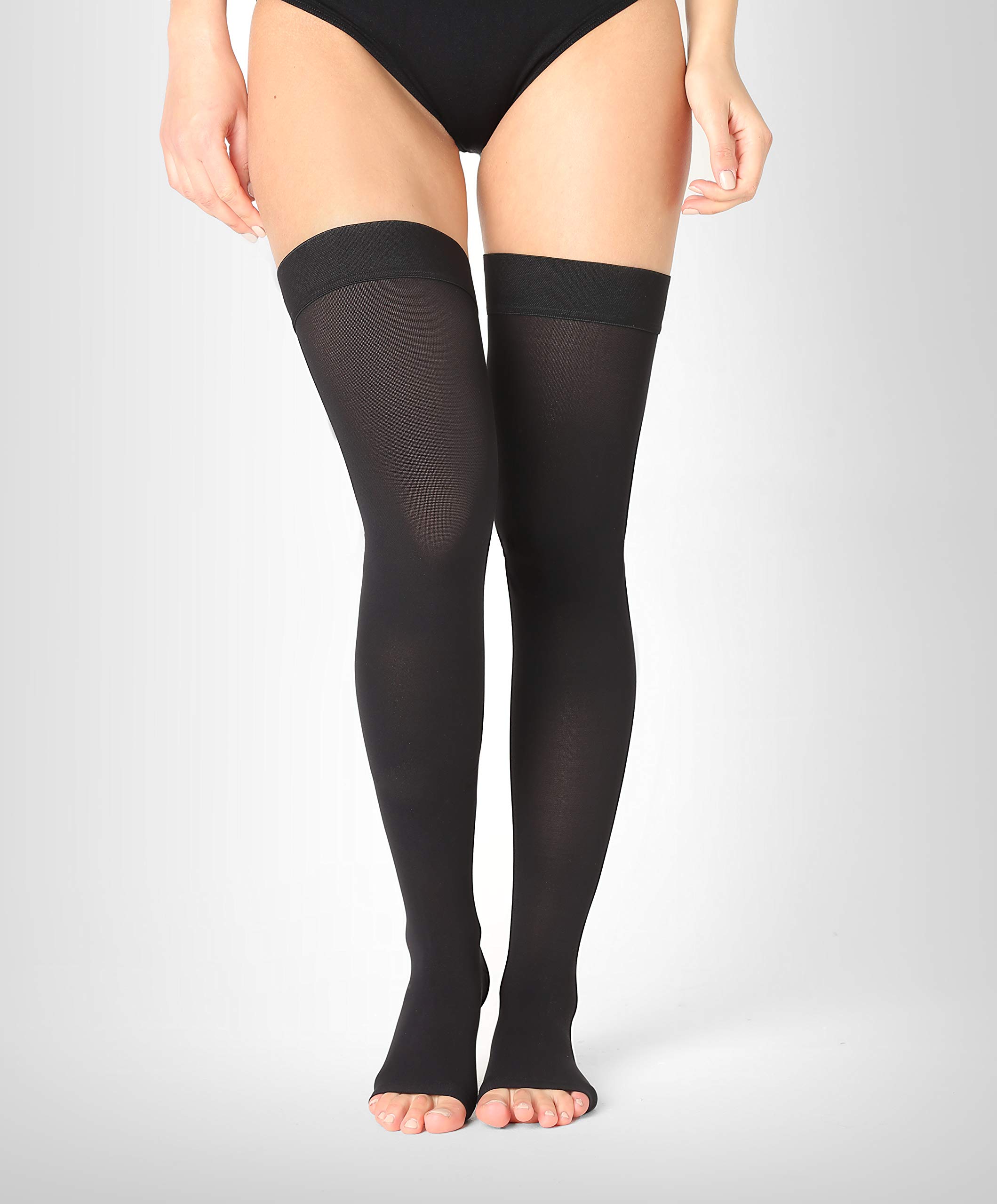 ®BeFit24 calze mediche elastiche con punta aperta (23 – 32 mmHg, 120 classe 2) per uomo e donna – particolarmente adatta a calze contro vene varicose, Viaggio, Edema e gambe gonfie