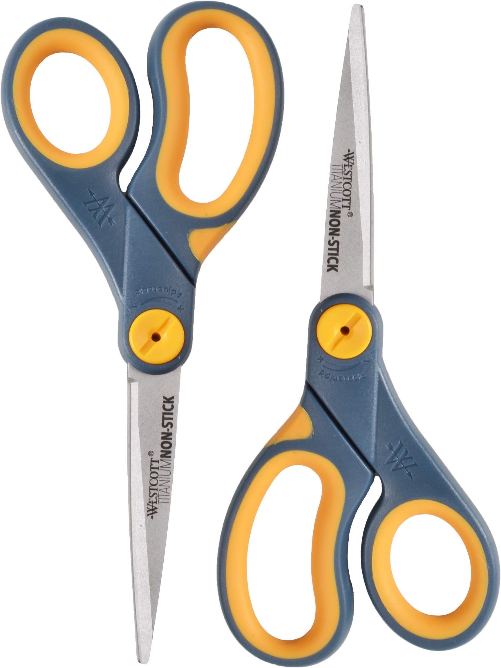 Westcott 8" Straight Titanium Bonded Non Stick Scissors, 2 Pack (16550)