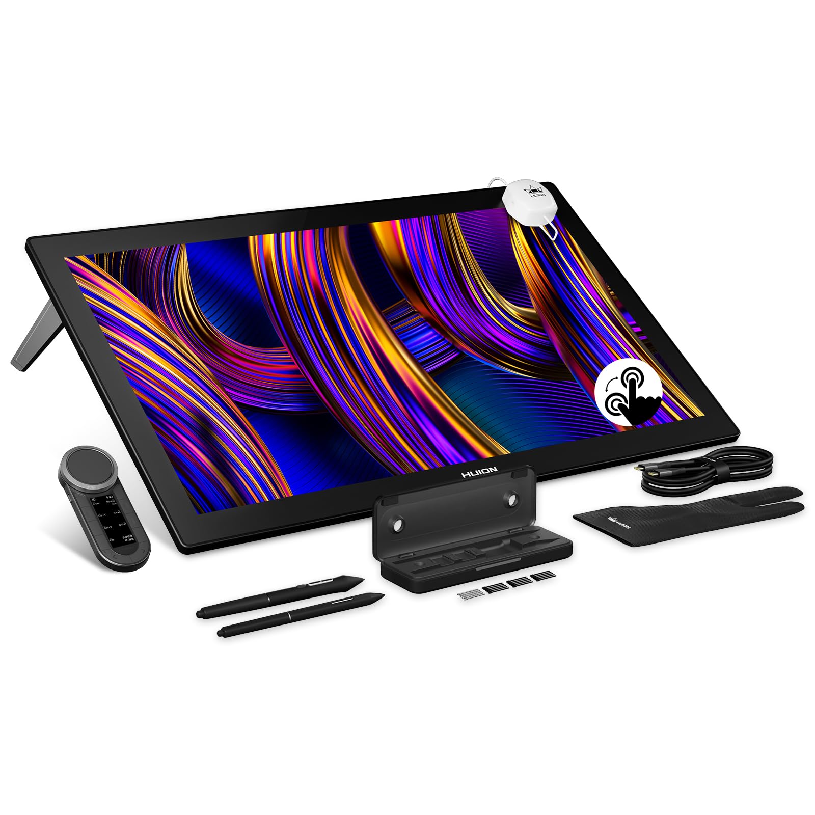 液タブ・ペンタブ HUION Kamvas pro 27 144Hz Huion Kamvas Pro 27 4K プロフェッショナル描画ディスプレイ、タッチ