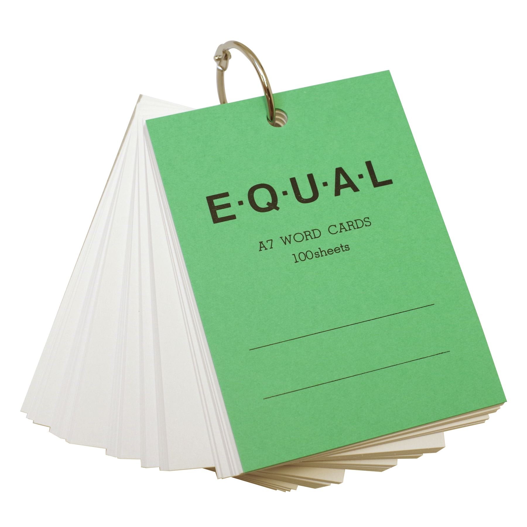 単語シート Amazon | ライフ イコール 単語カード A7サイズ 無地【緑】 P320B