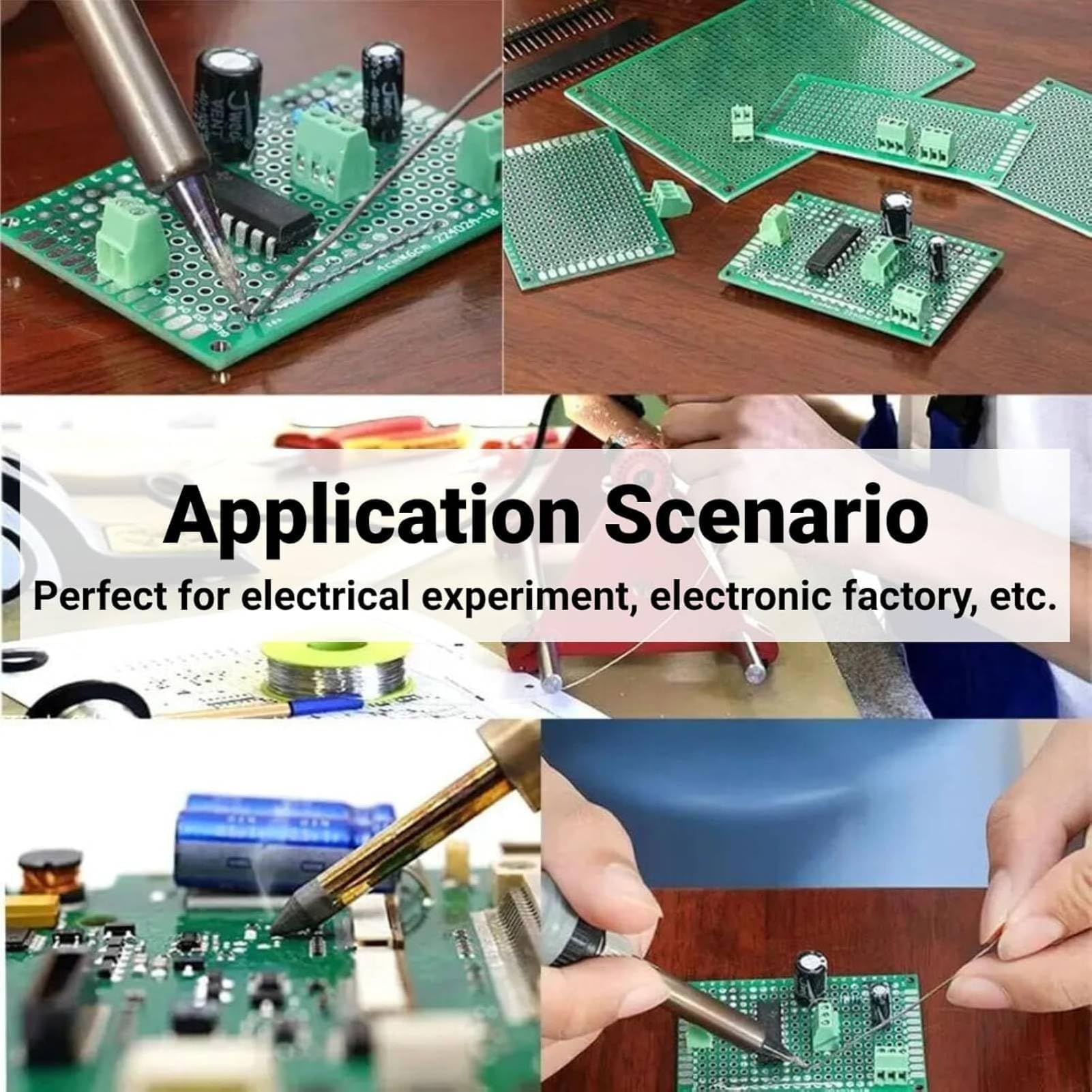 10pcs Kit Scheda a Circuito Stampato Universale 2x8cm Double Side PCB Board Prototype Board Prototype per Saldatura Fai da Te
