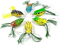 Vista 4 de Supertrip Topwater Frog Crankbait Tackle Crank Bait Bass Soft Swimbait Señuelos Crankbaits cebos de pesca de cebo duro (multicolores)