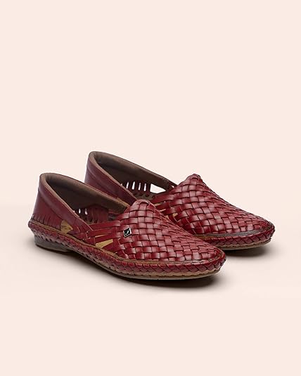 DESI HANGOVER Women's Casual Upcycled Leather Loafers Slipons Sandals Indoor/Outdoor Handmade Handwoven Soft Comfortable Moccasin Shoes Hola