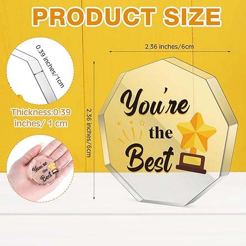 Miniatura 2 de Treela 18 piezas de premios acrílicos de agradecimiento, trofeos de agradecimiento para empleados, trofeos de agradecimiento a granel para adultos,